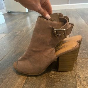 Boutique peep toe fall booties